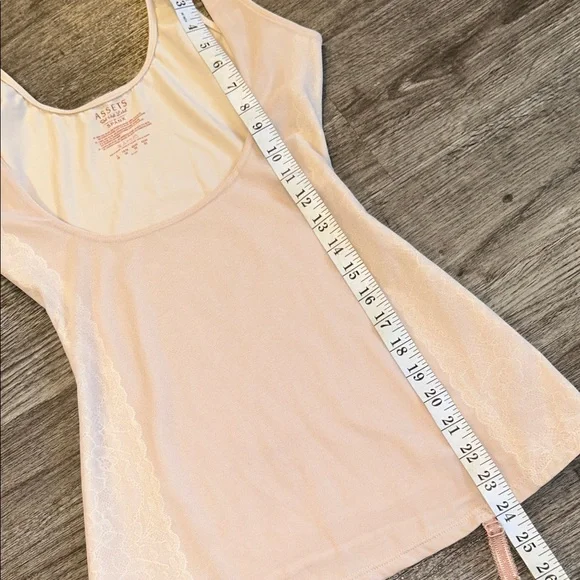 SPANX Assets Red Hot Label Shaping Camisole w/ Garter Straps Nude Lace Size L - Picture 5 of 10